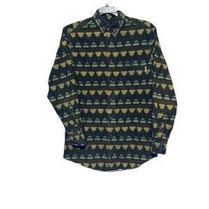 Woolrich Flannel Deep Hunter Southwest Blanket Aztec Button Down Shirt L ?